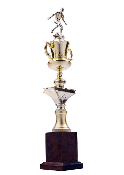 istock Soccer golden award trophy isolated 473215278