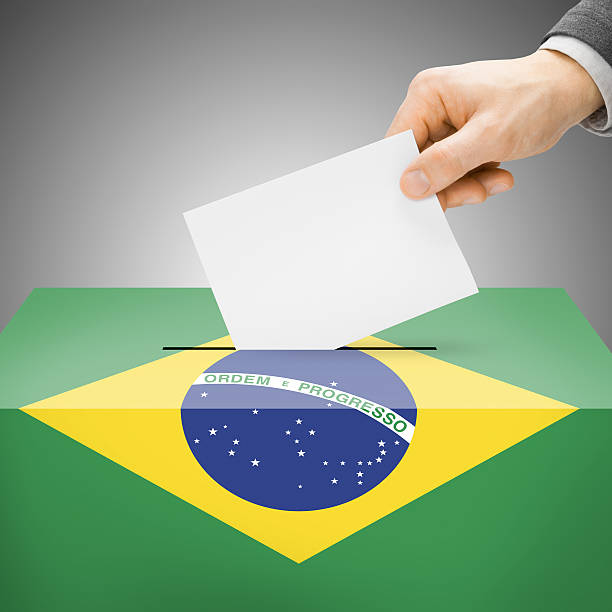 istock Ballot box painted into national flag - Brazil 473218392