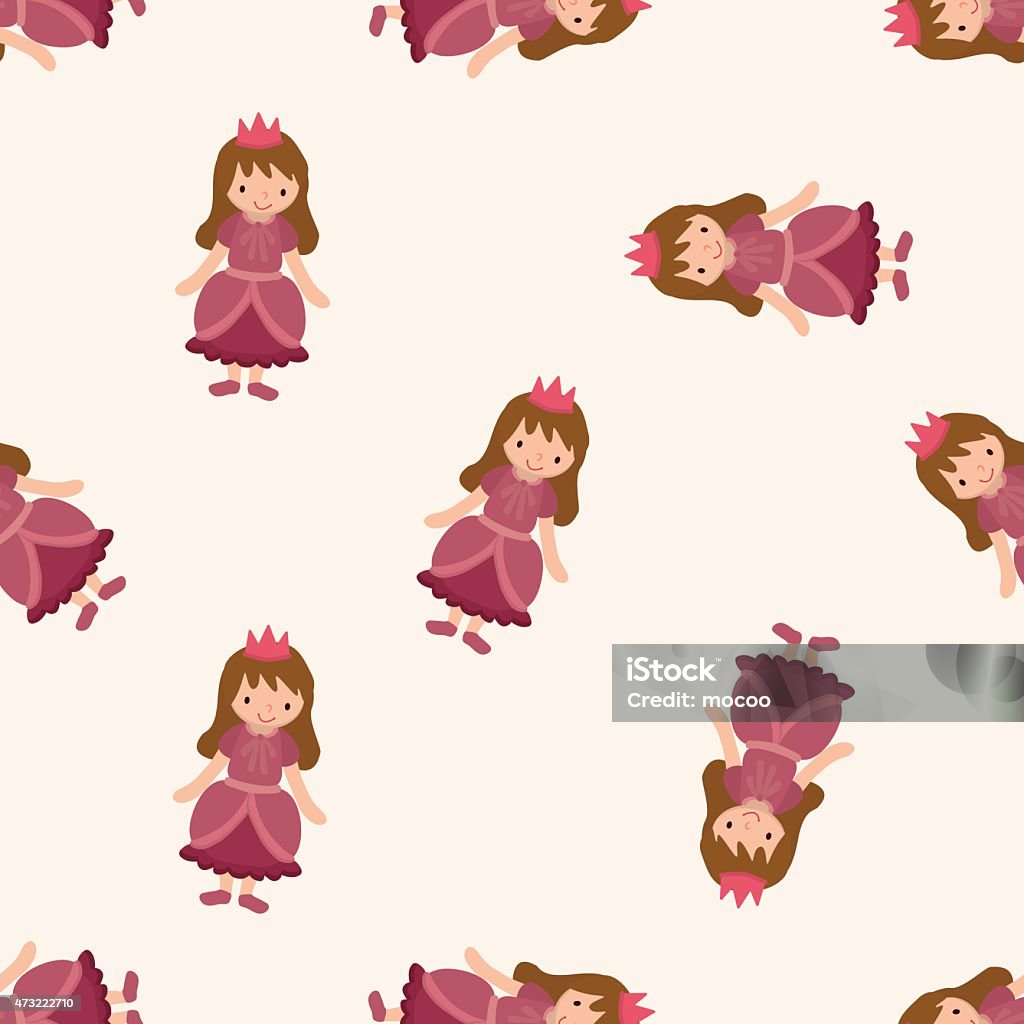 Royal Princess Pattern Royal Theme Princess Cartoon Seamless Pattern Background Stock ...