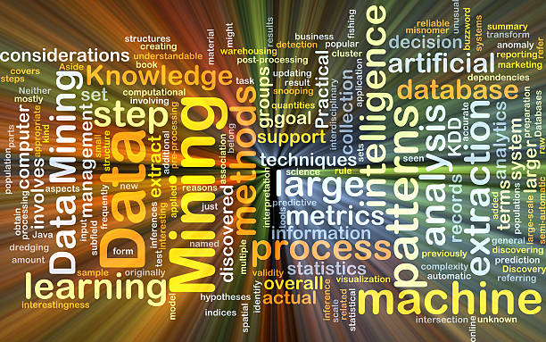 concepto de fondo brillante la extracción de datos - minería de datos fotografías e imágenes de stock