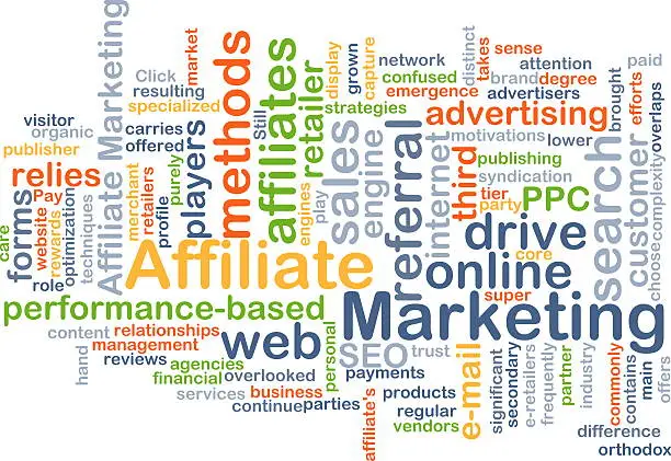 Photo of Affiliate marketing background concept