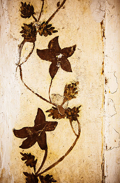 istock Wall detail flowers on Red Fort 473226480