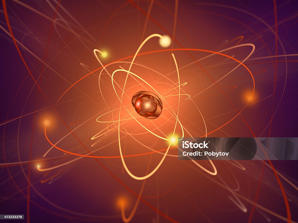 Atomic Nucleus Аbstract scientific background Atom Stock Photo