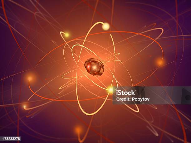 Atomic Nucleus Stock Photo - Download Image Now - Atom, Electron, Quantum