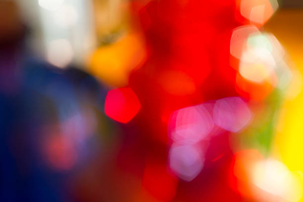 Colorful bokeh background Colorful red blue and yellow bokeh background blue yellow lights stock pictures, royalty-free photos & images