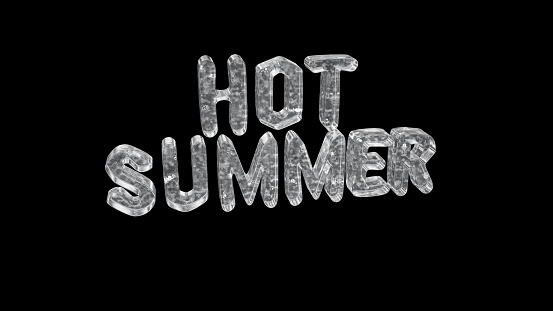 Hot Summer ice text 3D