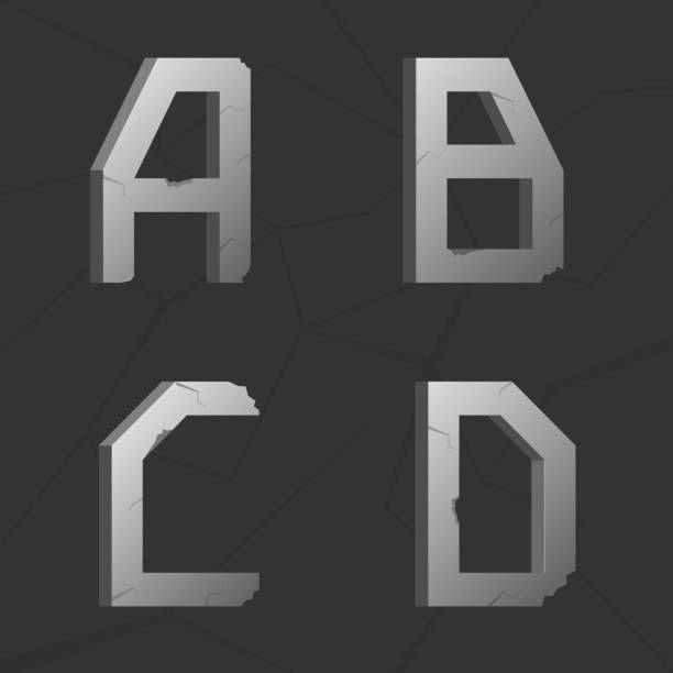 треснувший буквами - letter d alphabet alphabetical order backgrounds stock illustrations