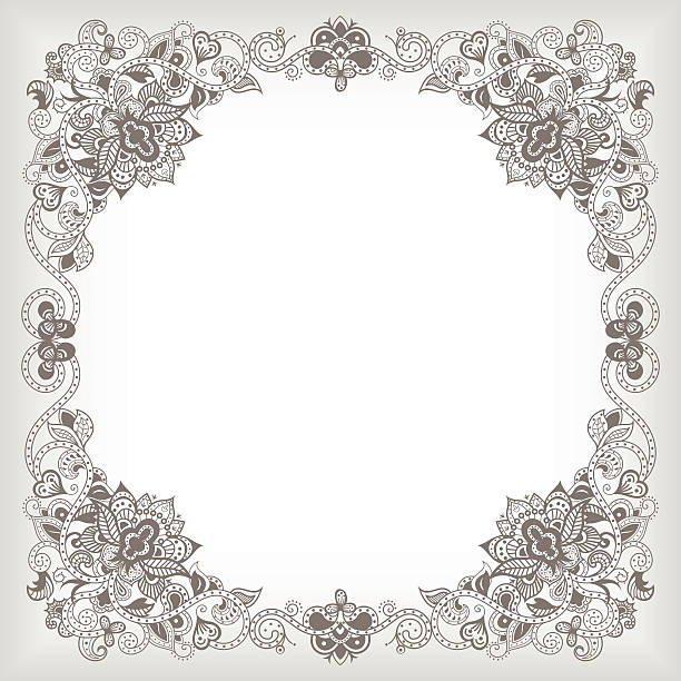 abstract floral frame hintergrund - design abstract petal asia stock-grafiken, -clipart, -cartoons und -symbole