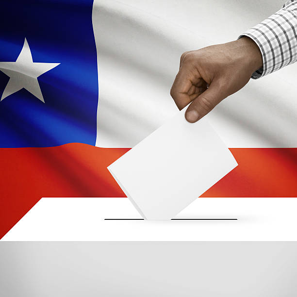 istock Ballot box with national flag on background series - Chile 473247010