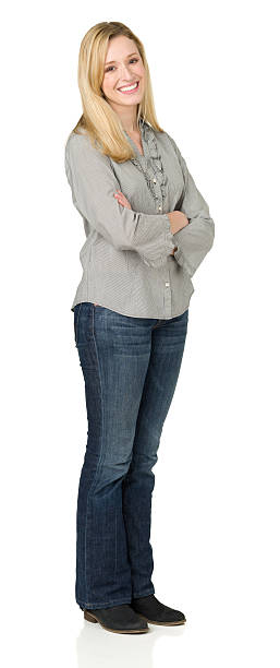 istock Laughing Young Woman Standing 473247332