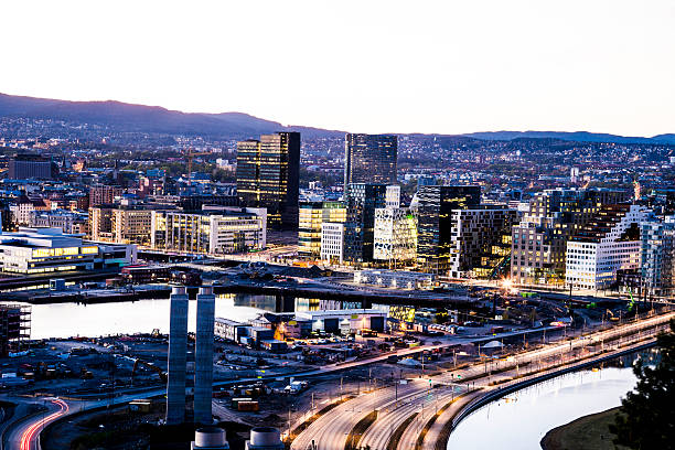 istock Modern office buildings in Oslo 473247592