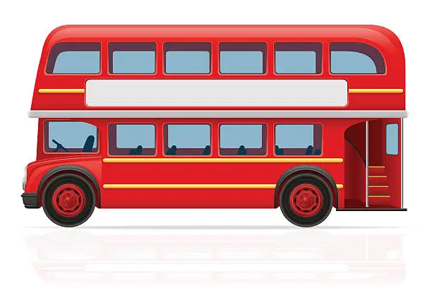 Vector illustration of london red bus vector illustration