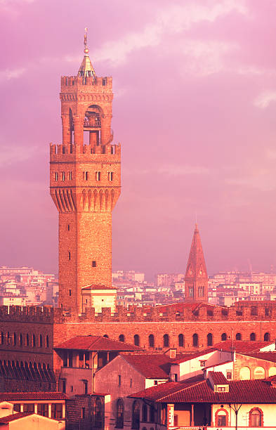 istock Tower of Palazzo Vecchio in Florence at dusk 473248362