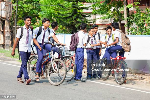 Group Of Schoolboys In Kochi Kerala India Stock Photo - Download Image Now - School Children, Culture of India, India