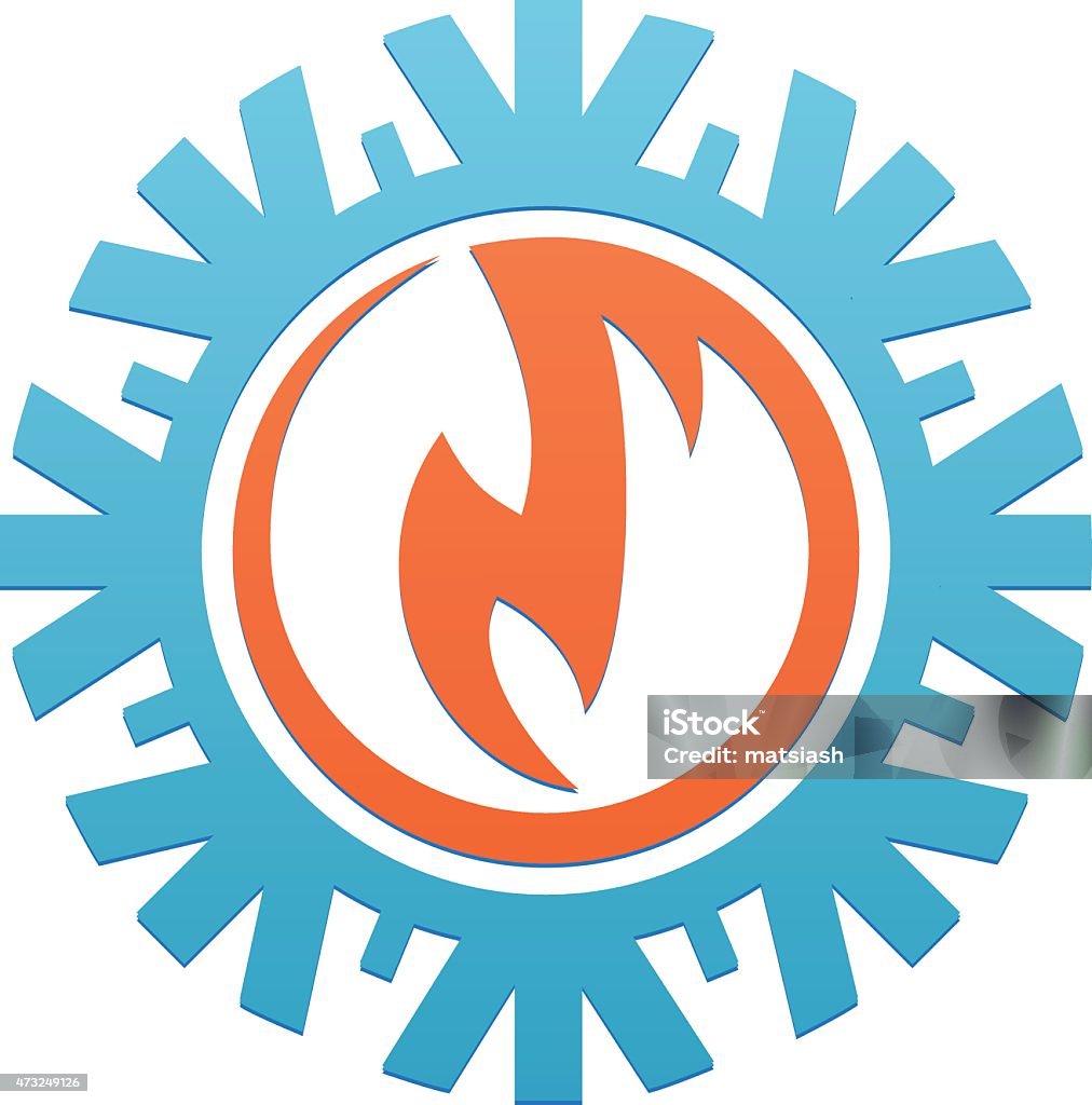 Heat And Cold Abstract Branding Identity Corporate Vector Logo Stock