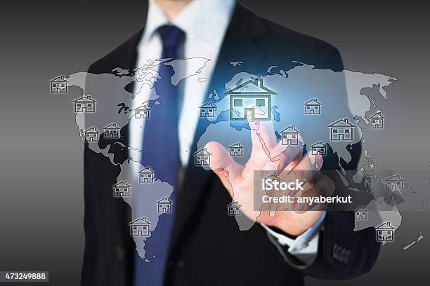 Real Estate Concept Stock Photo - Download Image Now - Global, Global Business, Global Communications