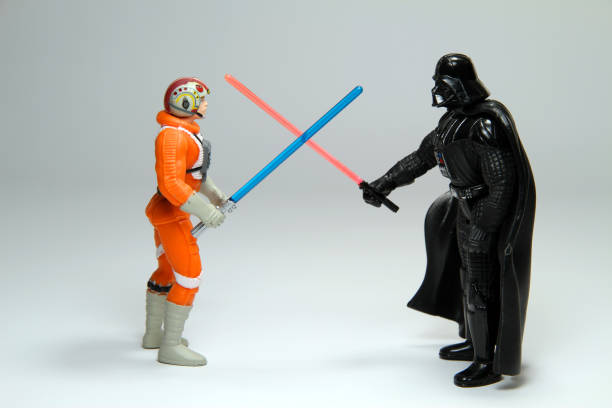Adelaide, Australia - November 22, 2015: A studio shot of a Darth Vader action figure from the movie series Star Wars. Merchandise from the Star Wars universe are highly sought after collectables.