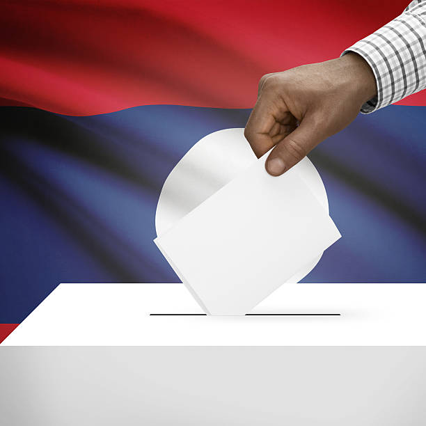 istock Ballot box with national flag on background series - Laos 473255192