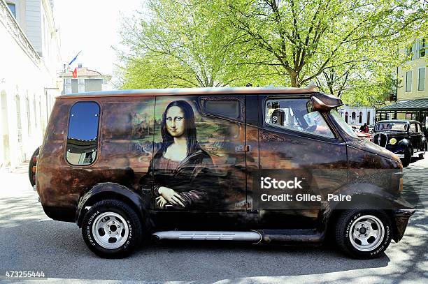 Van Bedford 1980 Painted Stock Photo - Download Image Now - Mona Lisa Homage, Painting - Art Product, 2015