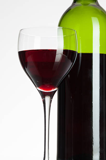 istock Glass and bottle with red wine 473259782