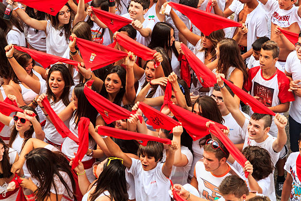 espanha começam as festividades em lodosa - boxímane - fotografias e filmes do acervo