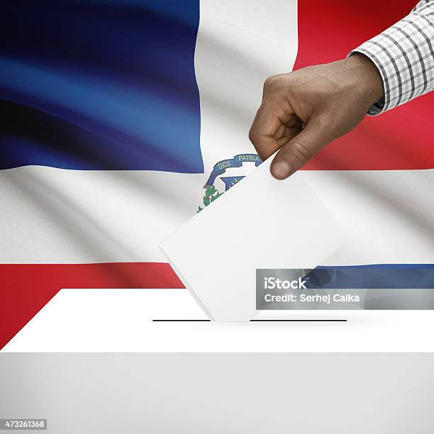 Ballot Box With National Flag Series Dominican Republic Stock Photo - Download Image Now