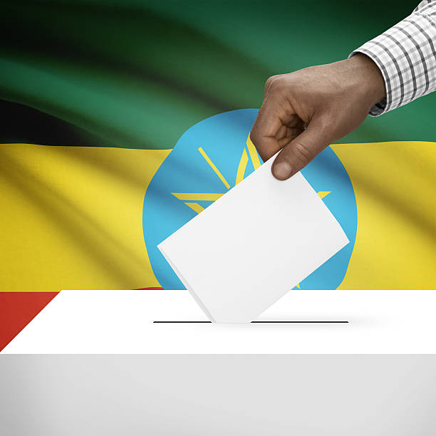 istock Ballot box with national flag on background series - Ethiopia 473263458