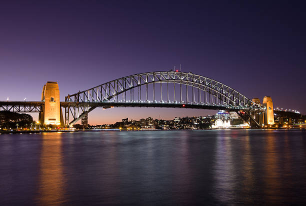 istock Sydney Harbour Bridge at dusk 473269924