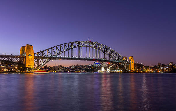 istock Sydney Harbour Bridge at dusk 473269926