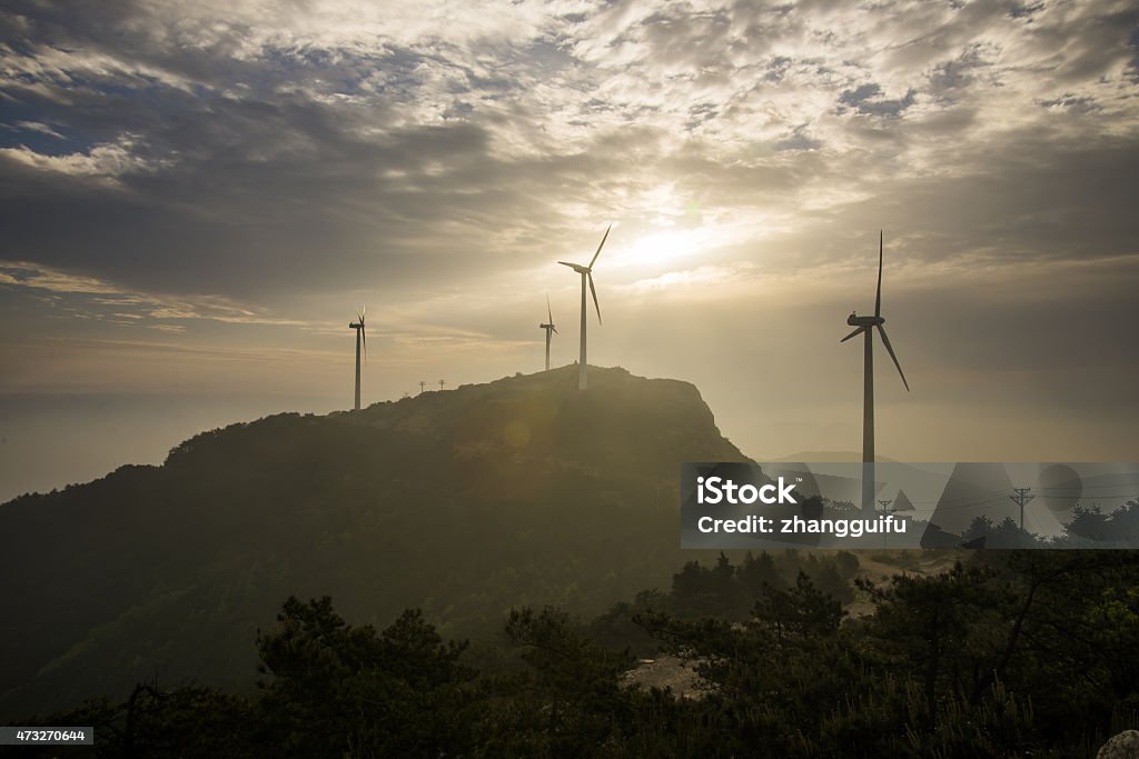 Mountain windmill 2015 Stock Photo