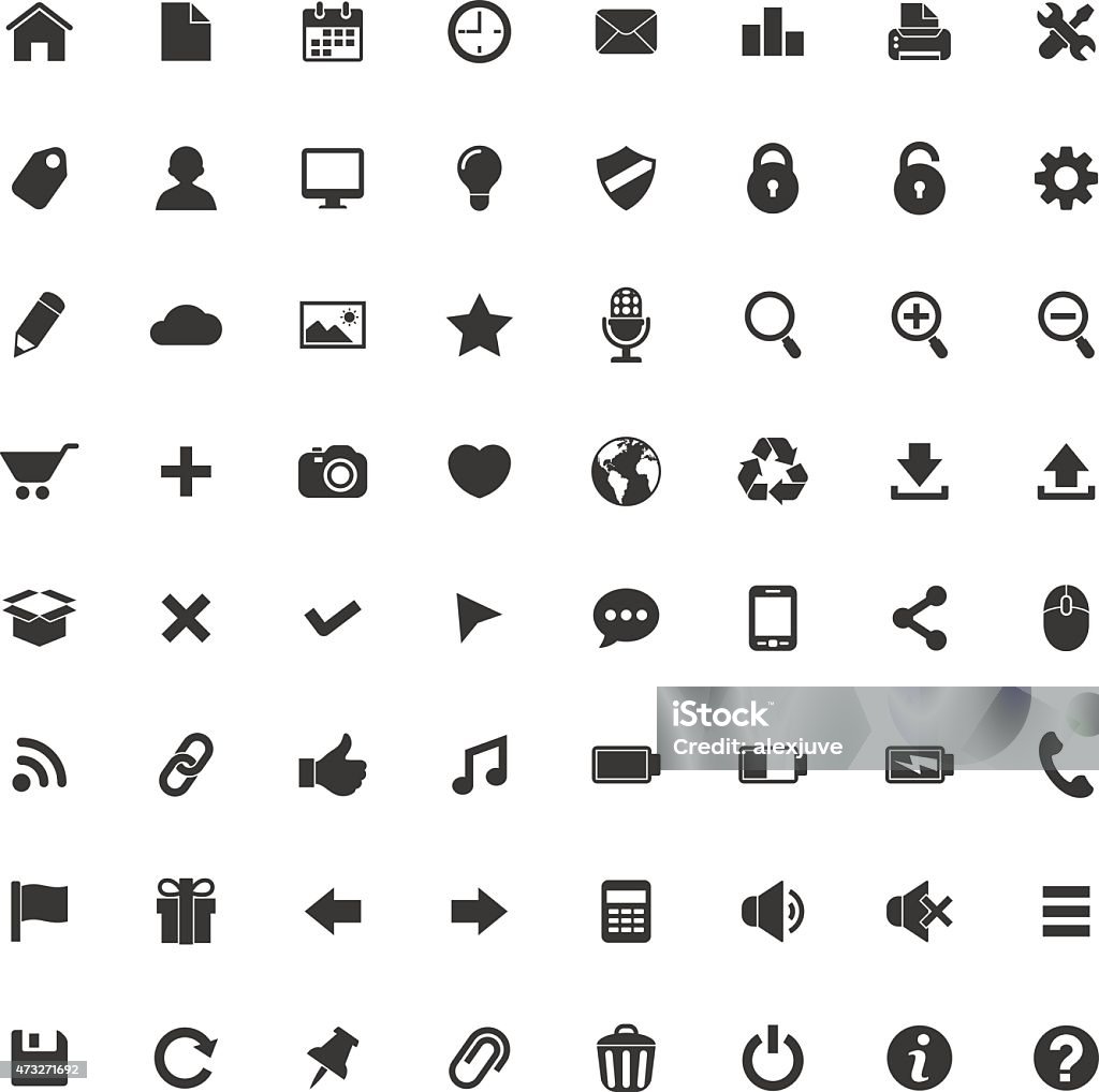 Web and Mobile Icons Set of vector icons for web and mobile applications. All icons separated in layers. EPS8, AI CS3, PSD, PNG + JPEG Icon Symbol stock vector