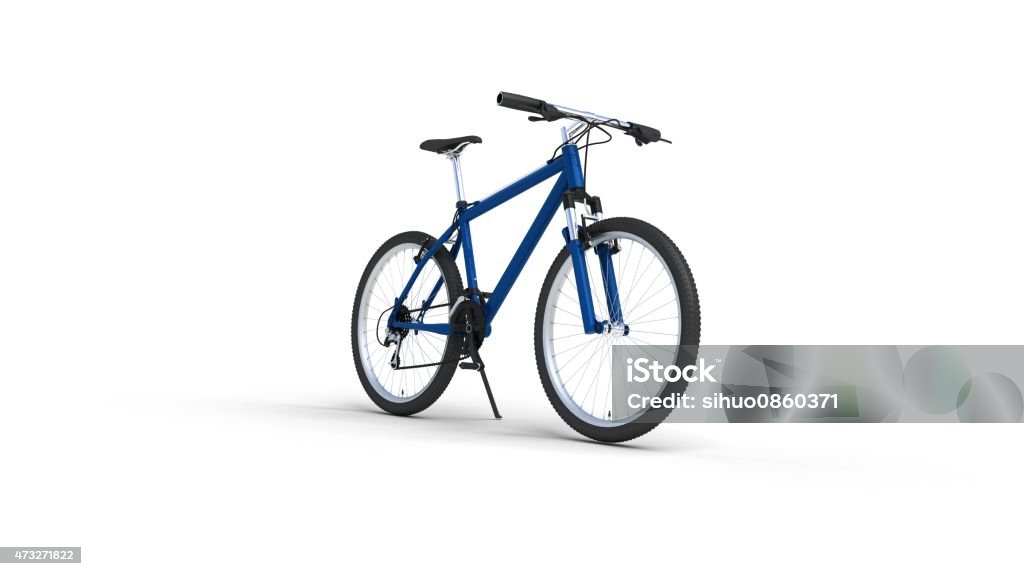 Blue mountain bike Bicycle Stock Photo