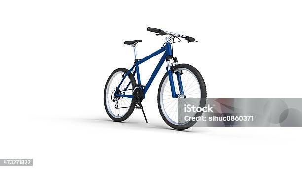 Blue Mountain Bike Stock Photo - Download Image Now - Bicycle, White Background, Cut Out