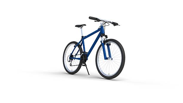 blue mountain bike - bicycle gear fotos imagens e fotografias de stock