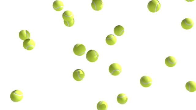 Tennis balls moving down