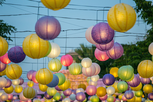 a colourful hanging lantern at Putrajaya Malaysia