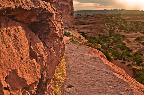 Hike to the delicate arch in the arches park is slightly strenuous but nevertheless you will forget the strain with the look of the arch.