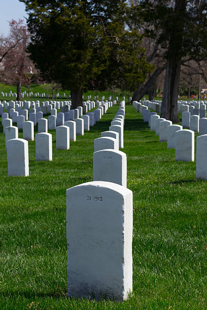 istock Lines of gravestones 473285732