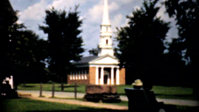 People Entering A Beautiful Little Chapel-1940 Vintage 8mm film