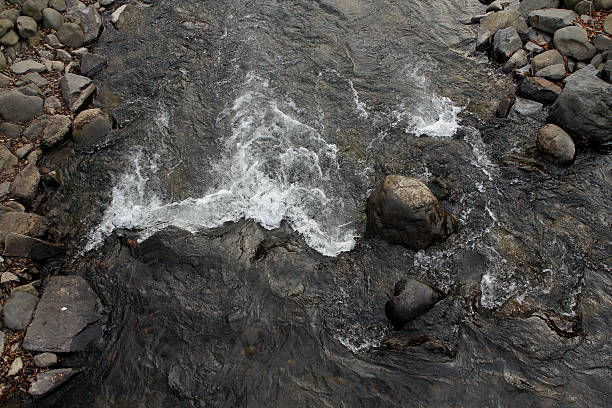 скалы и джакузи в горная река - stone rock river pebble стоковые фото и изображения