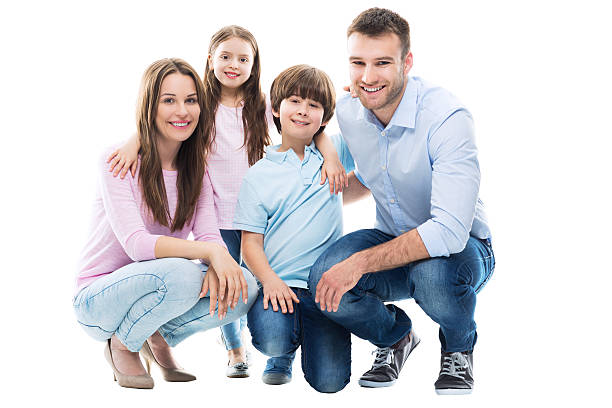 istock Happy family with two kids 473291120