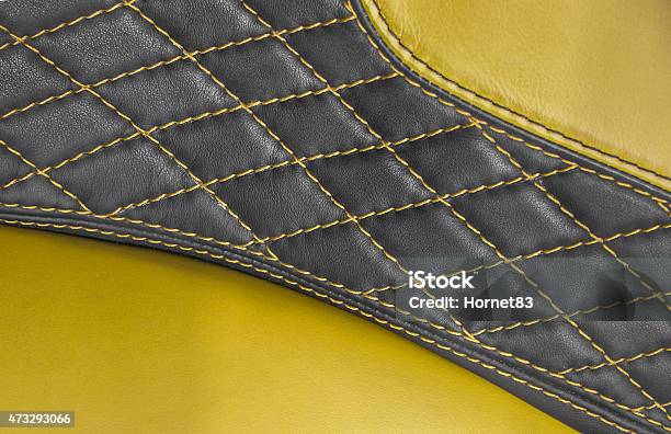 Yellow Upholstery Stock Photo - Download Image Now - 2015, Horizontal, Leather