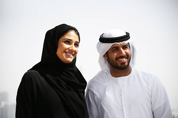 istock Arab couple with traditional wear 473295672