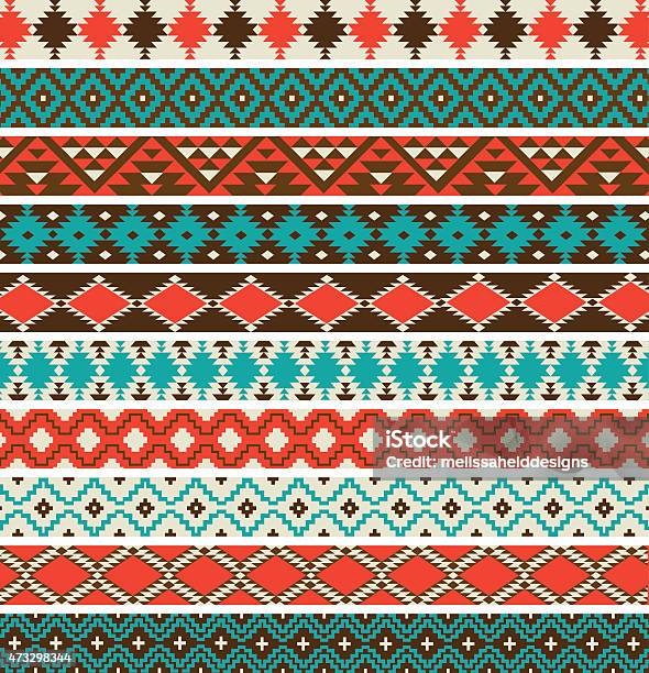 Native American Border Patterns Stock Illustration - Download Image Now - Pattern, Indigenous Culture, Border - Frame