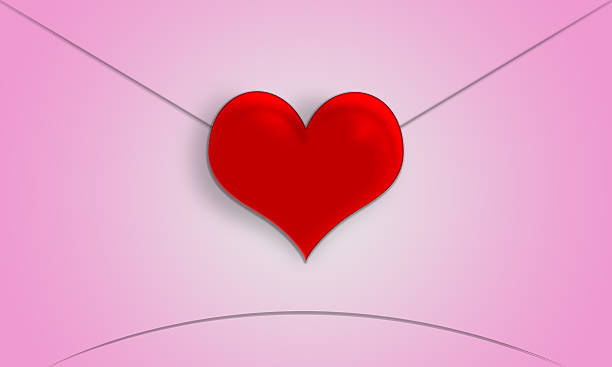 istock Red heart-shaped Valentine's Day love letter. 473299402