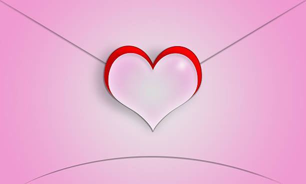 istock Pink heart-shaped Valentine's Day love letter. 473299548