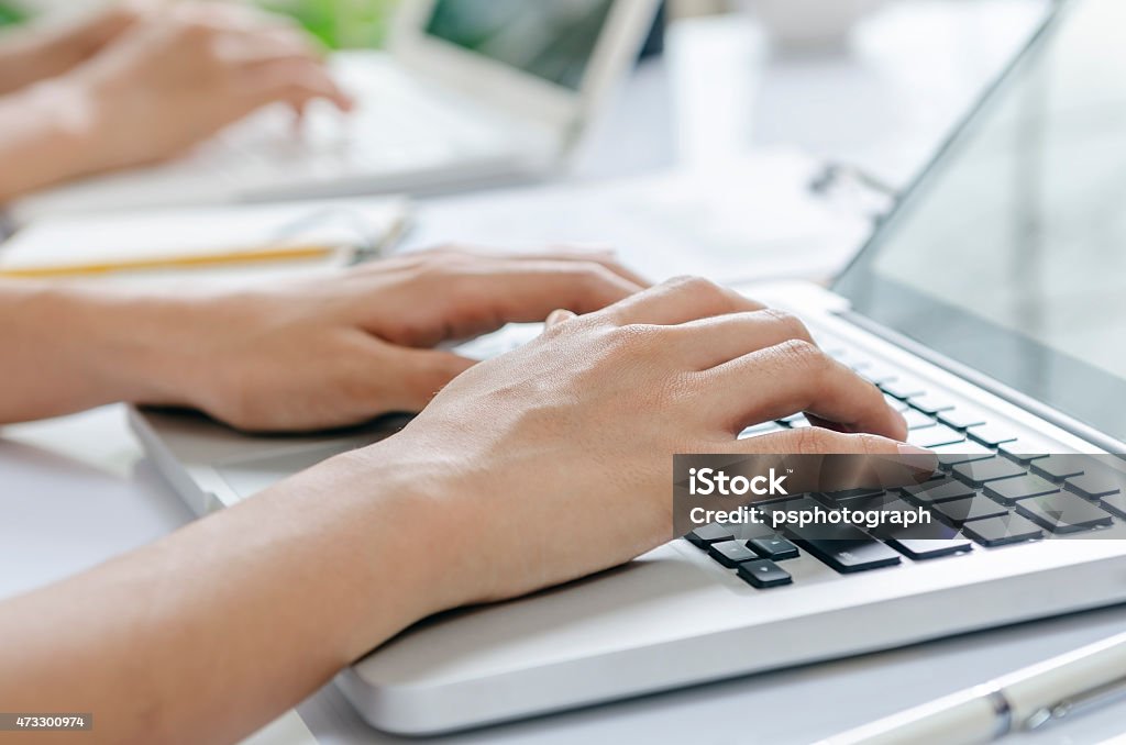 Computer Typing Thing Typing In Computer Stock Photo - Download Image Now - 2015, Adult ...