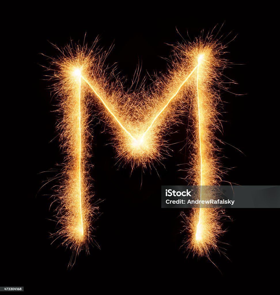 M Letter Drawn With Bengali Sparkles Stock Photo - Download Image ...