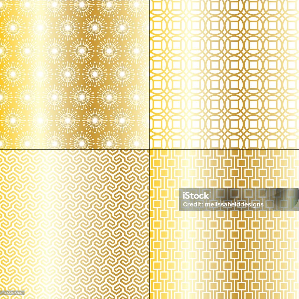 Gold Geometric Patterns Stock Illustration - Download Image Now ...