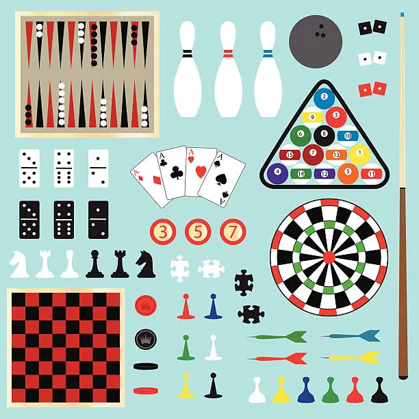 Vector illustration of Games Clipart